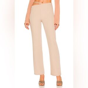 Superdown Cream Straight Leg Pants